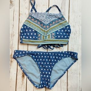 Target Xhilaration 2pc Bikini Halter Bathing Suit Size S Small